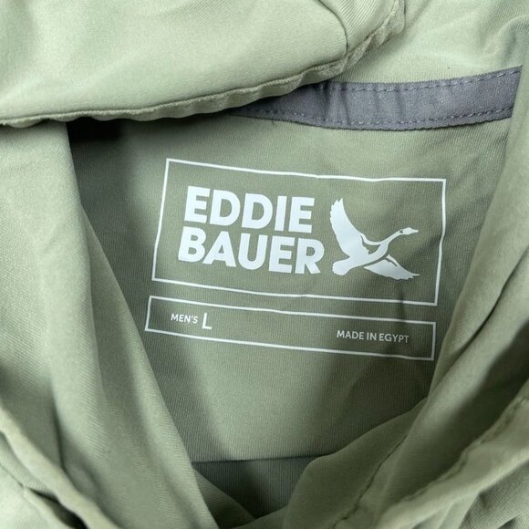 Eddie Bauer Solarfoil Mens Hoodie L Light Green Polyester d0730 - Picture 3 of 8
